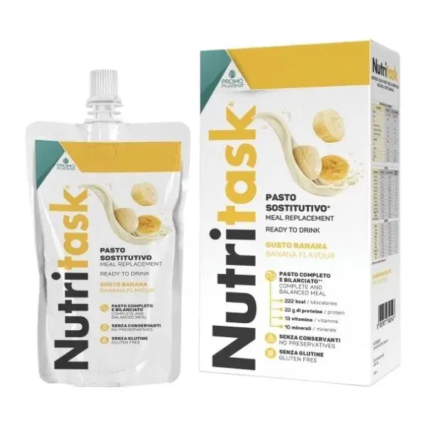 Nutritask Pasto Sostitutivo Gusto Banana Senza Glutine 440 g
