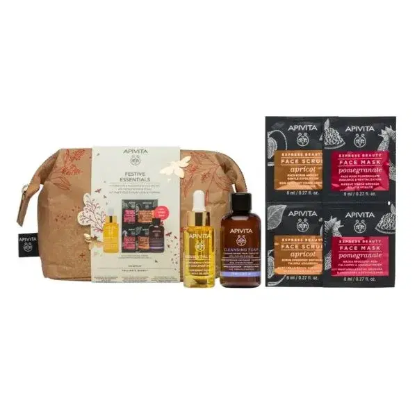 Apivita Pro Bee Essential Set Viso Olio + Mousse Detergente + Maschere 4 x 8 ml