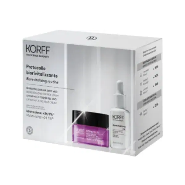 Korff Protocollo Biorevitalizzante Crema Gel Viso 50 ml + Siero 30 ml