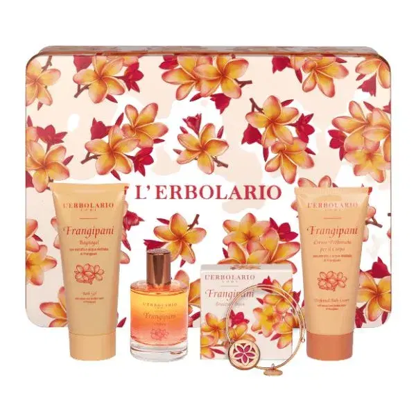 L'Erbolario Cofanetto Frangipani Profumo + Bagnogel + Crema Corpo + Bracciale