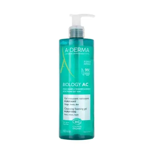 A-derma Biology Gel Detergente per Pelle Grassa 400 ml