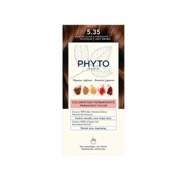 Phyto PhytoColor Kit Colorazione Permanente Senza Ammoniaca 5.35 Castano Chiaro Cioccolato