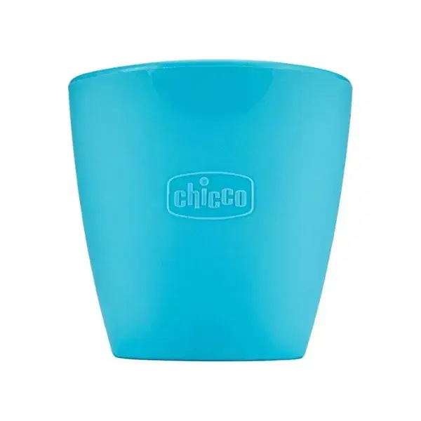 Chicco Easy Mug Bicchiere Silicone Azzurro 6Mesi+