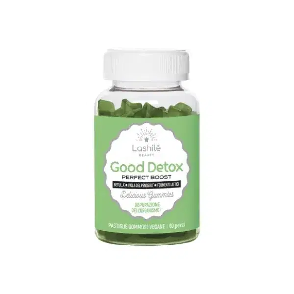 Lashilé Good Detox Integratore Disintossicante Con Betulla e Fermenti Lattici 60 Pastiglie Gommose