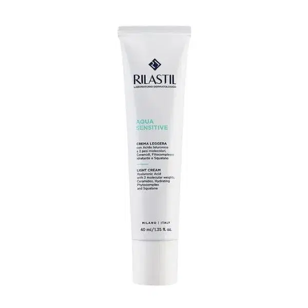 Rilastil Aqua Sensitive Crema Viso Leggera con Acido Ialuronico 40 ml