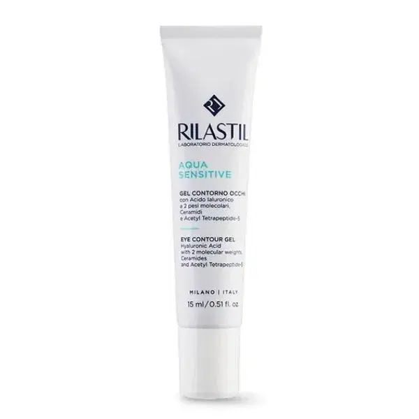 Rilastil Aqua Sensitive Gel Contorno Occhi Idratante per Borse e Occhiaie 15 ml