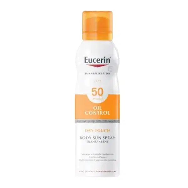 Eucerin Sun Oil Control Spray Corpo Dry Touch Transparent SPF50 200 ml