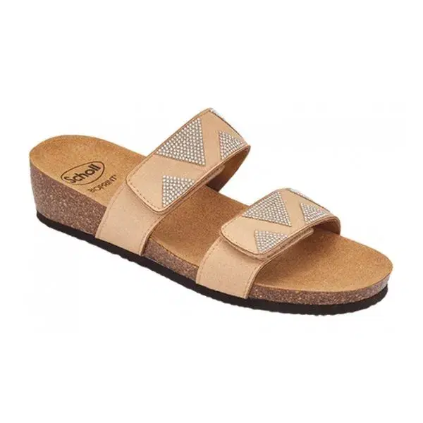 Dr.scholl's Dubai 2 Strappi Microfibra+Strass Sandali da Donna Beige n. 42