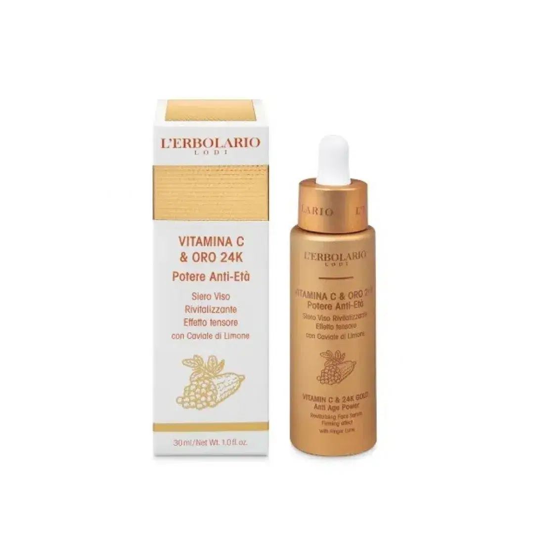 L'Erbolario Siero Viso Vitamina C e Oro Rigenerante Anti-età 30 ml