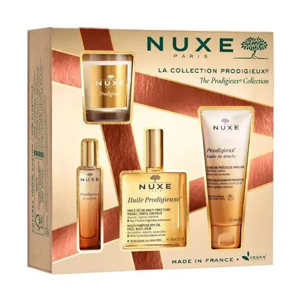 Nuxe Cofanetto Huile Prodigieuse Classico Olio+Profumo+Olio Doccia+Candela