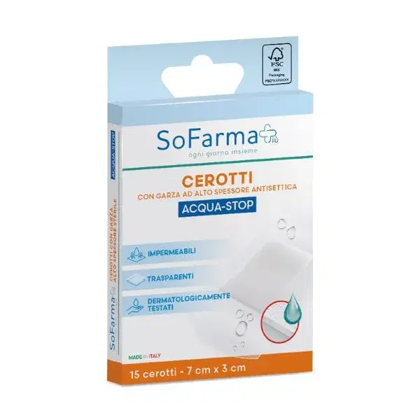 Sofarmapiu' Cerotti Acqua-Stop 15 Pezzi, 7x3 cm