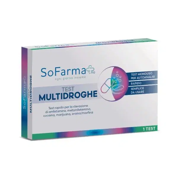 Sofarmapiu' Test Multidroghe - Rilevazione Amfetamina, Cocaina, Marijuana