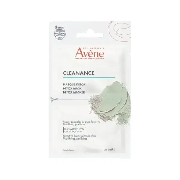 Avene Cleanance Maschera Detox Per Pelle Sensibile Con Imperfezioni 2x6ml