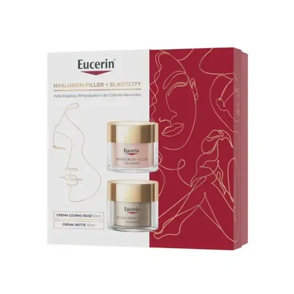 Eucerin Cofanetto Natale Hyaluron-Filler Elasticity Crema Rosé + Crema Notte