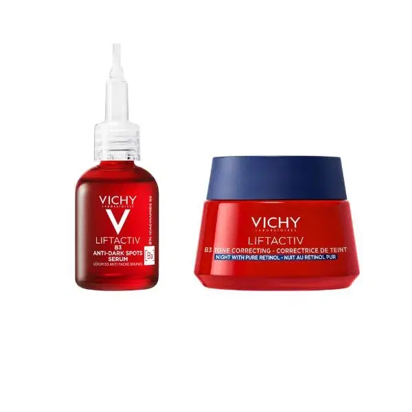 Vichy Liftactiv B3 Siero Viso Antiage e Antimacchie + Liftactiv B3 Crema Notte con Retinolo