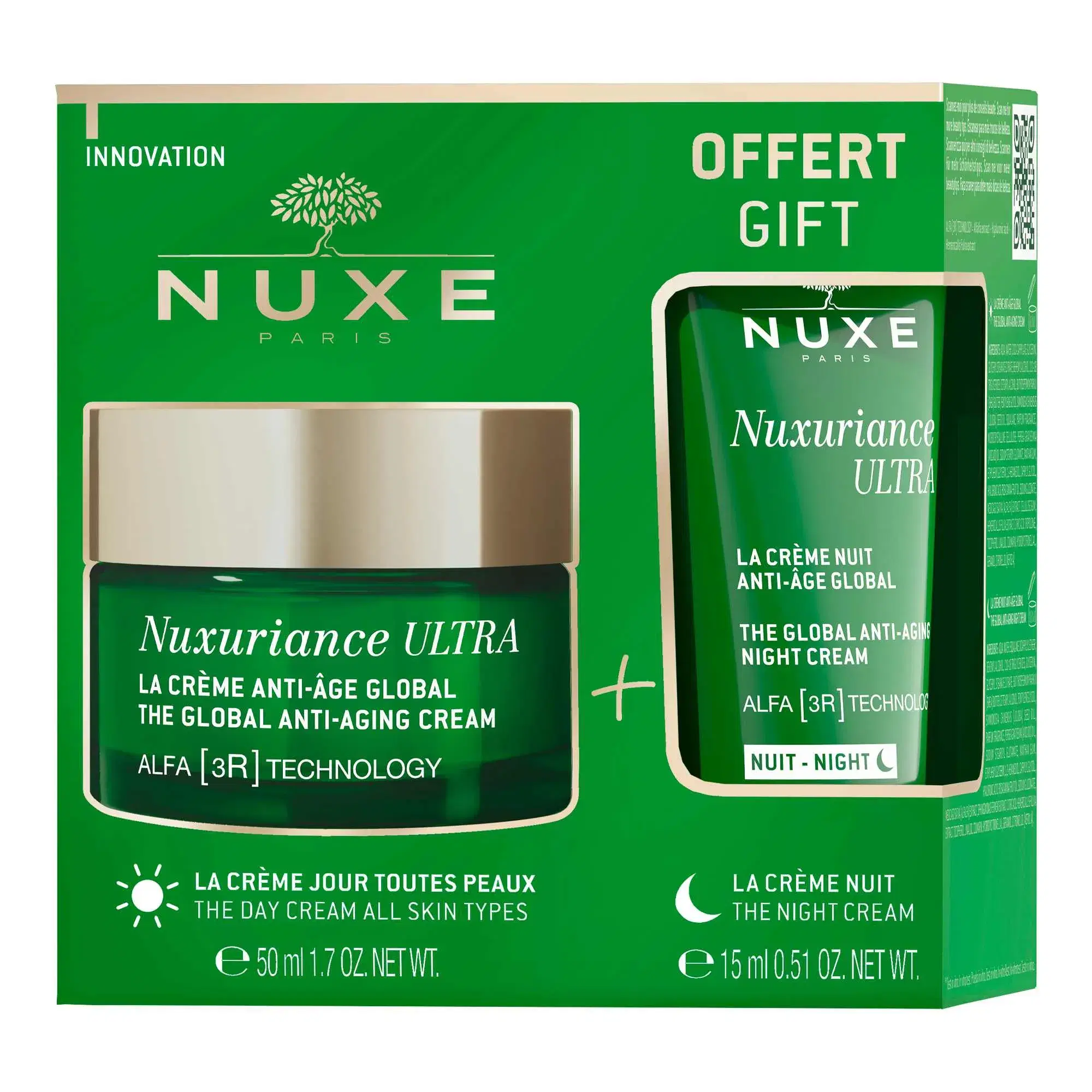 Nuxe Nuxuriance Ultra Kit Crema Anti-Età Globale Giorno 50 ml + Notte 15 ml