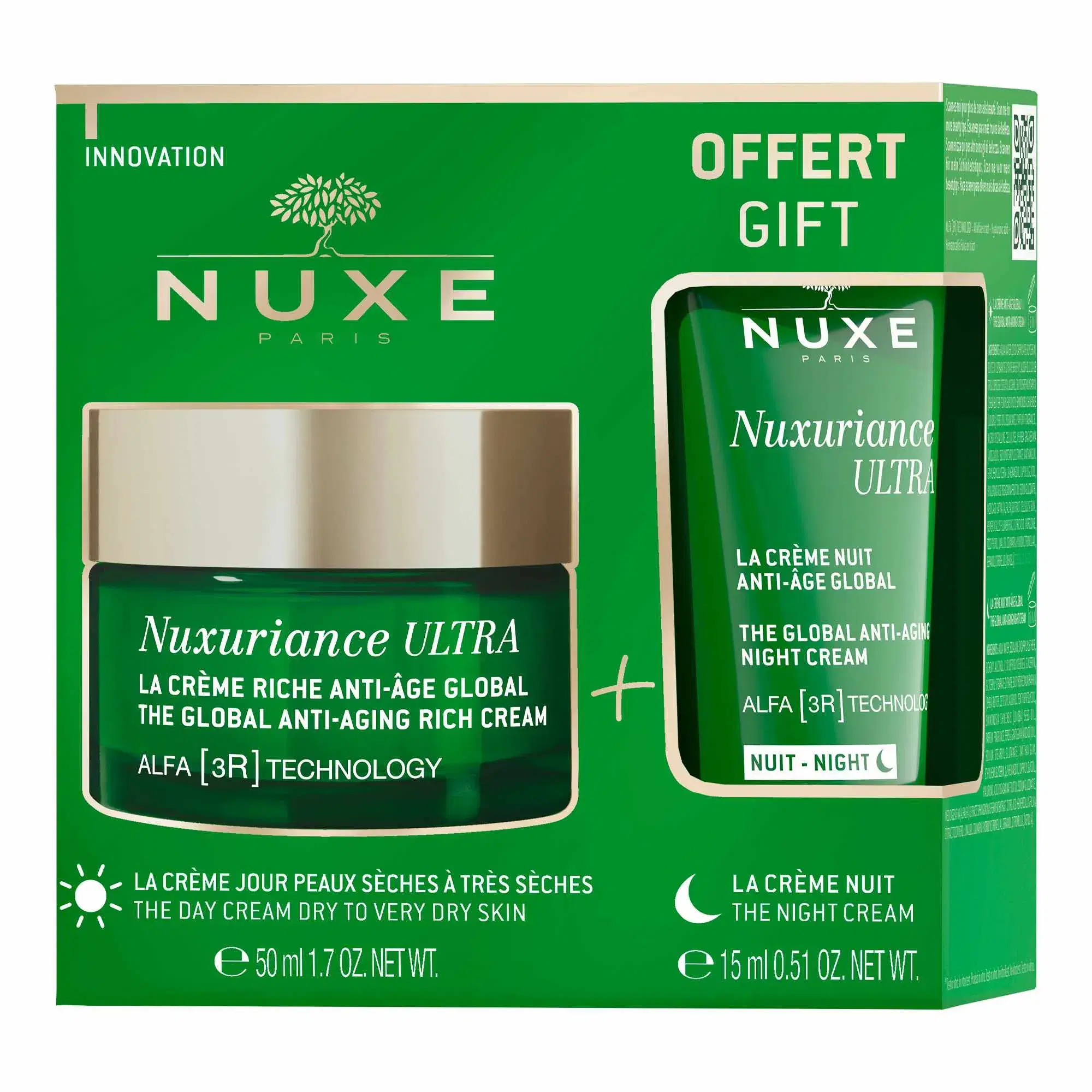 Nuxe Nuxuriance Ultra Kit Crema Ricca Anti-Età Globale Giorno 50 ml + Notte 15 ml