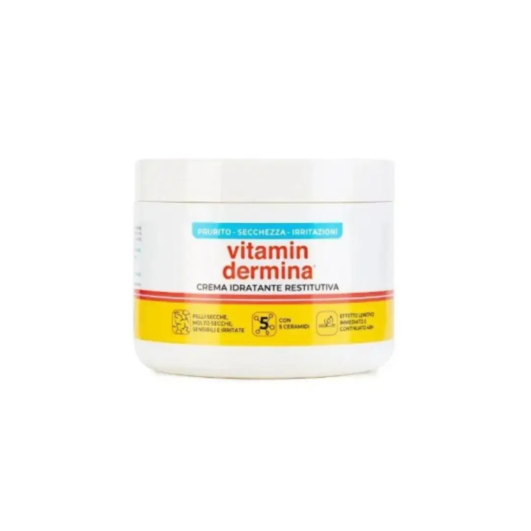 Vitamindermina Crema Idratante Restitutiva per pelle molto secca o irriatata 400 ml
