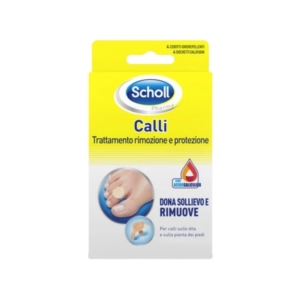 Scholl Cerotti Calli-Rimozione e Protezione Acido Salicidico 4 Pezzi+4 Dischetti