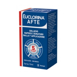 Euclorina Afte Spray con Acio Ialuronico Sollievo Rapido E Duraturo 15 ml