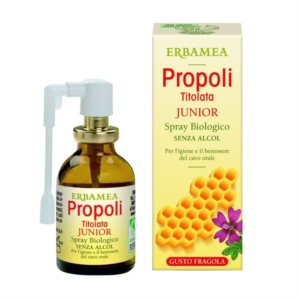Erbamea Propoli Titolata Spray Junior Biologico per il Cavo Orale 20 ml