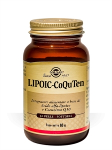 Solgar Lipoic-CoQuTen Integratore Alimentare Antiossidante 60 Perle