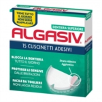 Algasiv 15 Cuscinetti Adesivi Protesi Superiore Tripla Azione