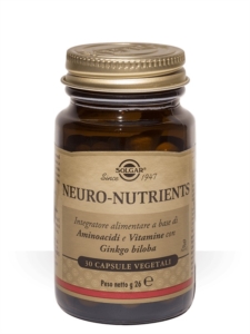 Solgar Linea Mente Sana e Tonica Neuro-Nutrients Integratore Alimenta 30 Capsule
