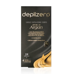 Depilzero Linea Depilazione ed Igiene 20 Strisce Depilatorie Corpo Olio di Argan