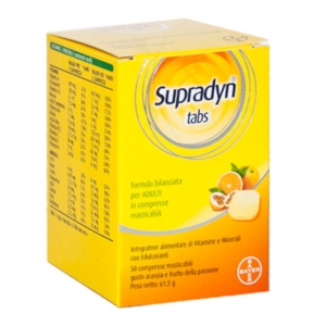 Supradyn Linea Vitamin Tabs Adulti Integratore Completo 50 Compresse Masticabili