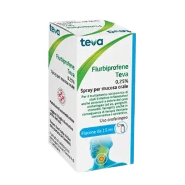 Teva Italia Flurbiprofene Te Teva Italia Flurbiprofene te*os spray 15ml