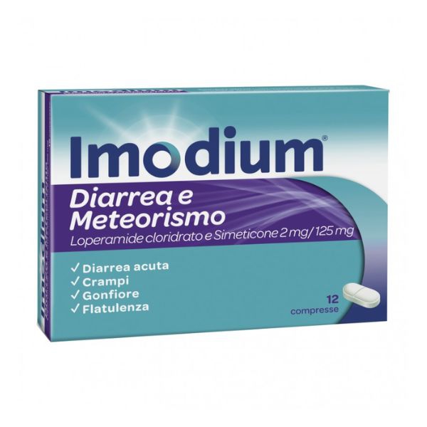  Imodium Diarrea e Meteorismo 12 Compresse 