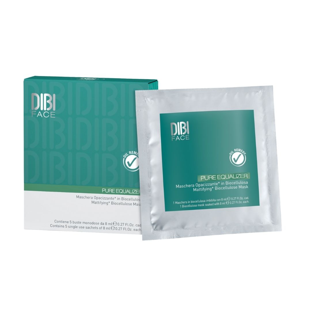 DIBI Face Pure Equalizer Maschera Opacizzante in Biocellulosa 5 pezzi