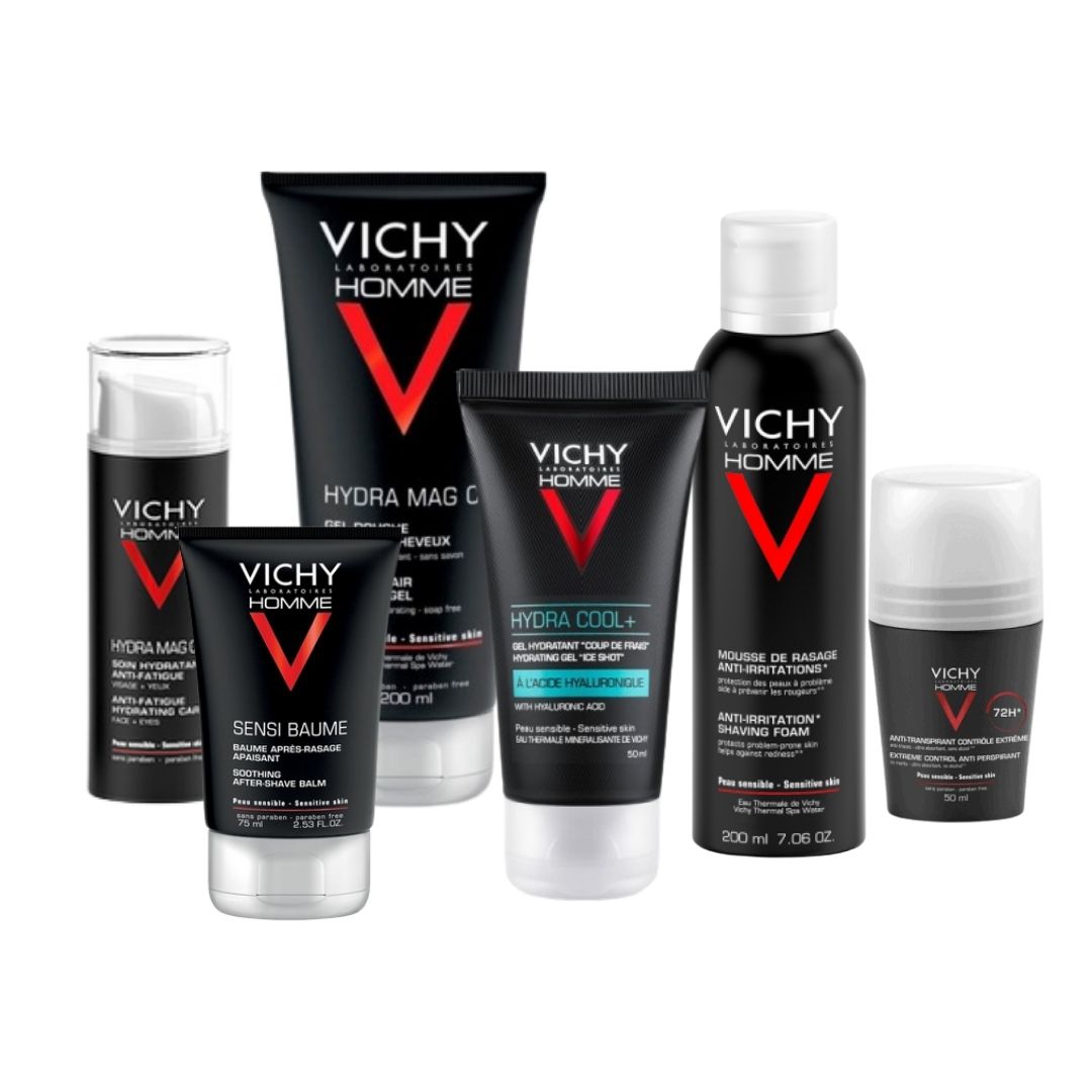 Kit Uomo Viso Corpo Vichy Homme - 6 prodotti