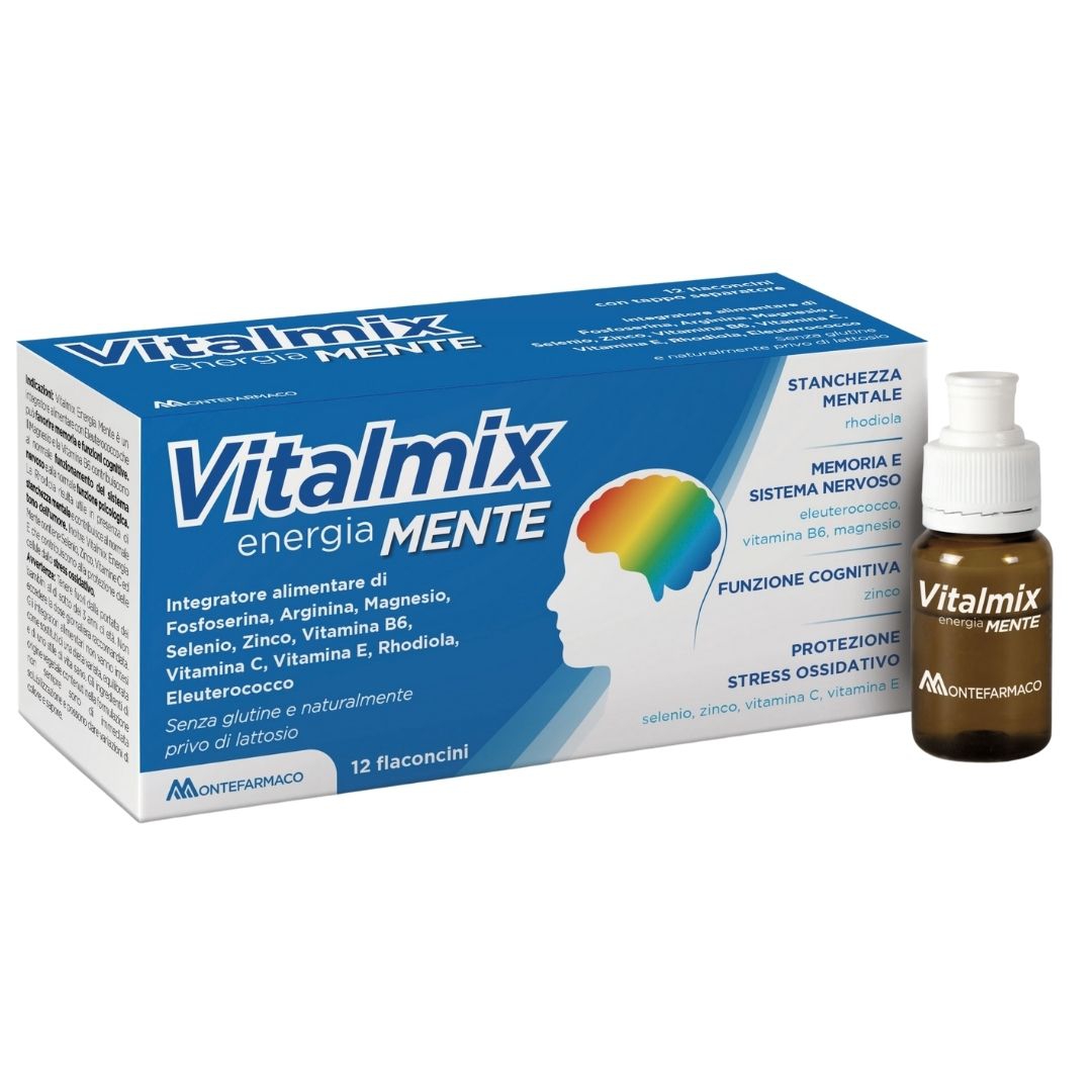 Vitalmix Mente Integratore per la Stanchezza Mentale 12 flaconcini