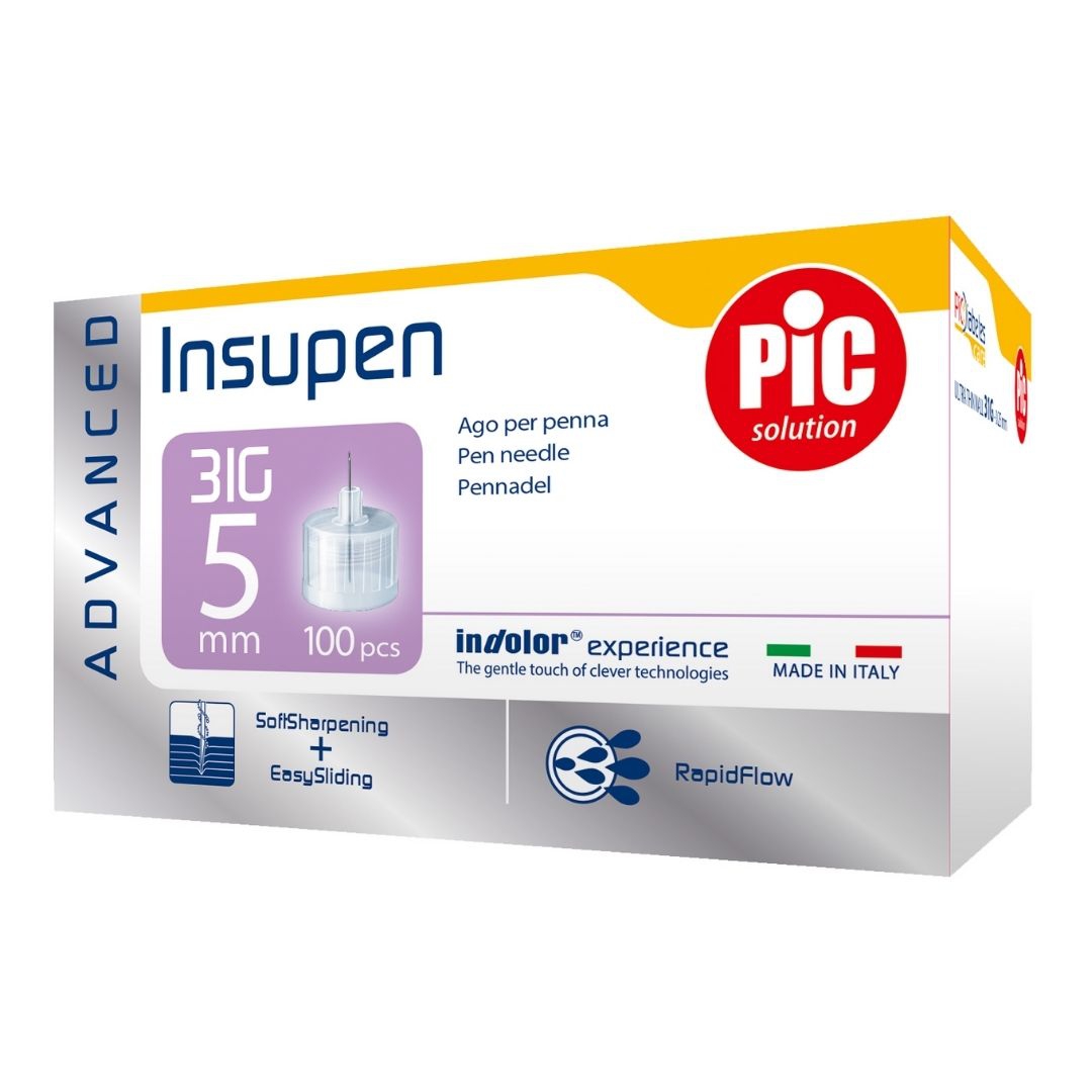 Pic Ago Penna Insulina Pic Insupen Advance 31 g x 5 mm 100 Pezzi