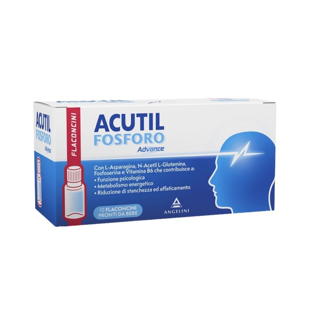 Acutil Fosforo Advance Integratore per il Benessere Mentale 10 Flaconcini