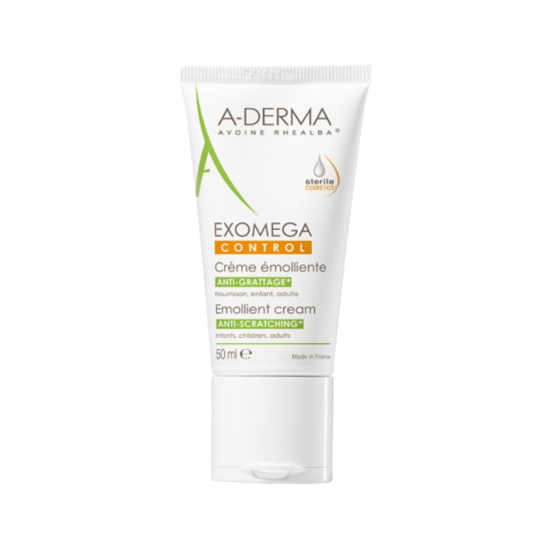 A Derma Exomega Control Crema Emolliente Anti Prurito per Pelli Secche 50 ml