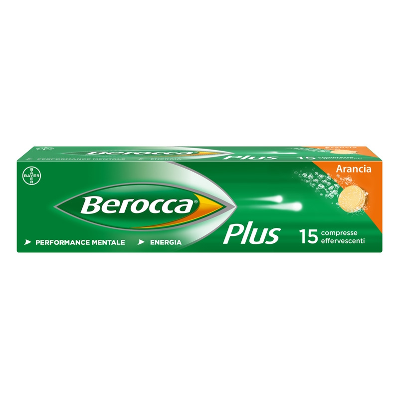 Berocca Plus Integratore Vitamine Minerali per Energia Concentrazione Memoria 15 Cpr Effervescenti