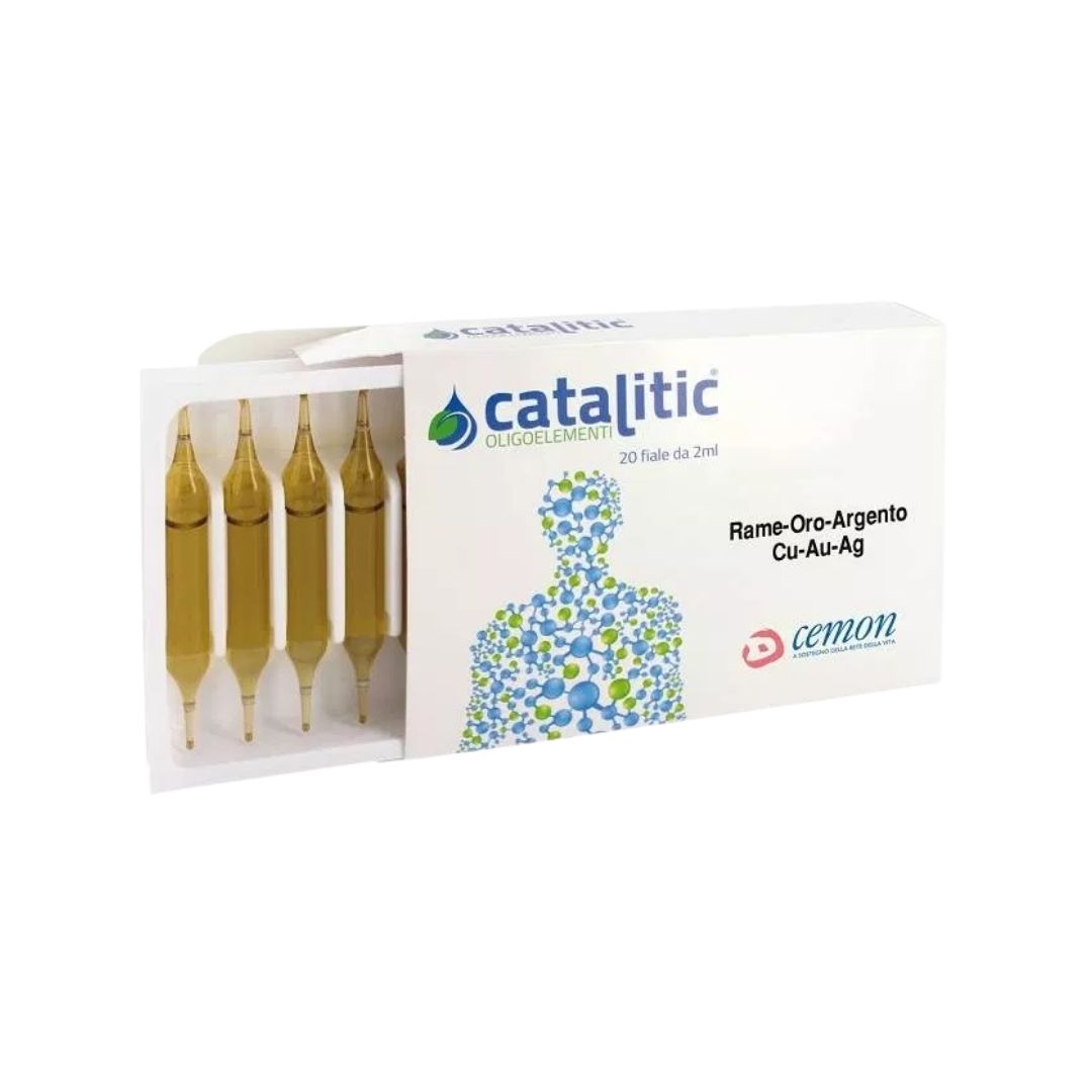 Catalitic Oligoelementi Rame Oro Argento Cu-au-ag 20 Ampolle