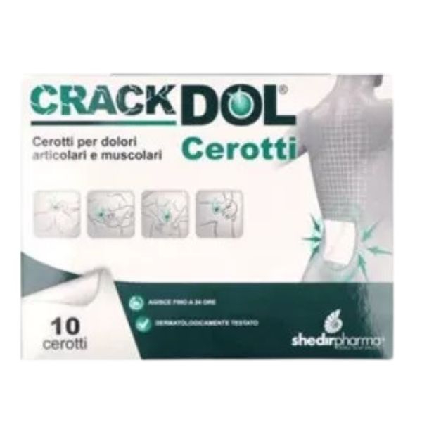 Crackdol Cerotti Per Dolori Articolari e Muscolari 10 Pezzi