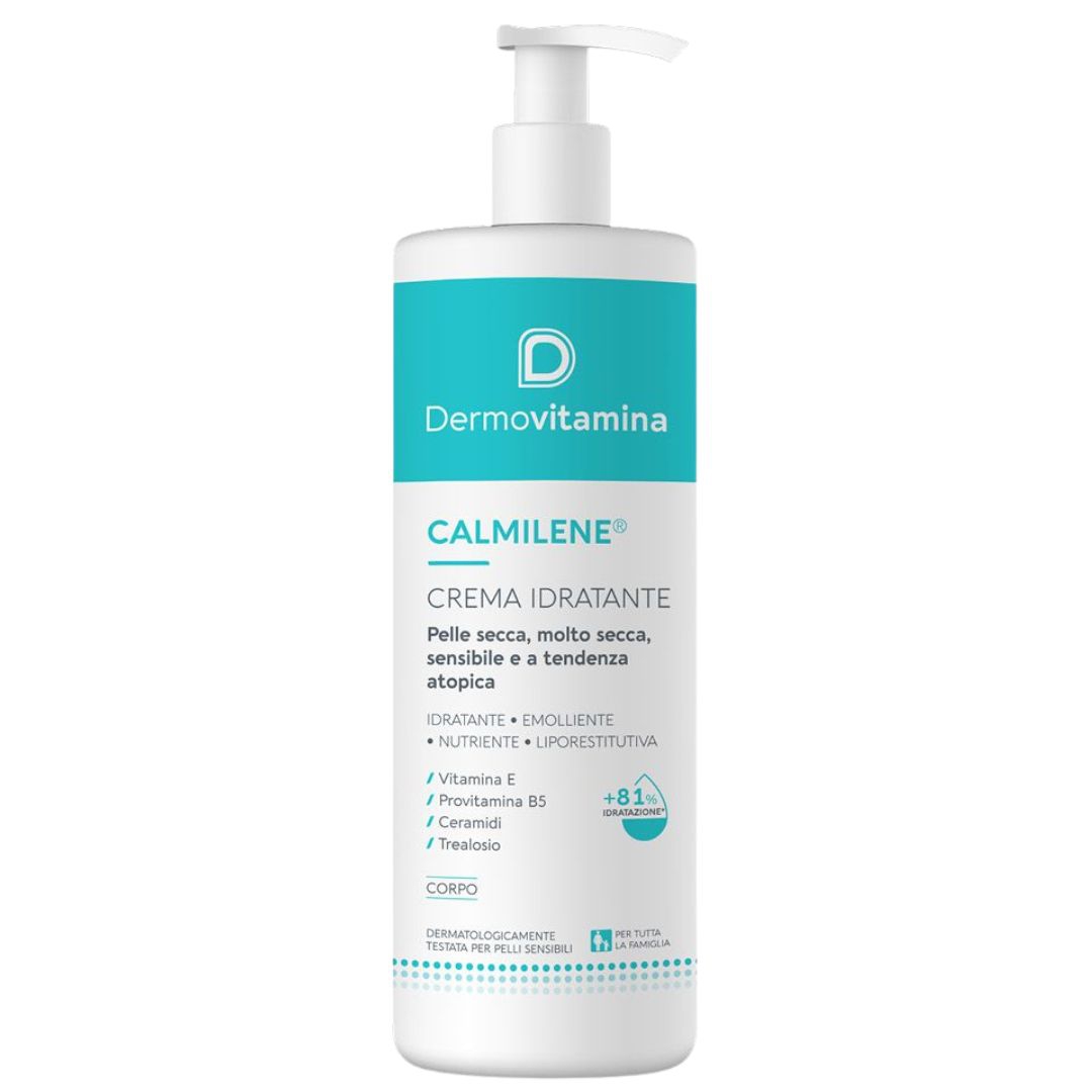 Dermovitamina Calmilene Crema Corpo Idratante Pelle Secca e Sensibile 500 ml