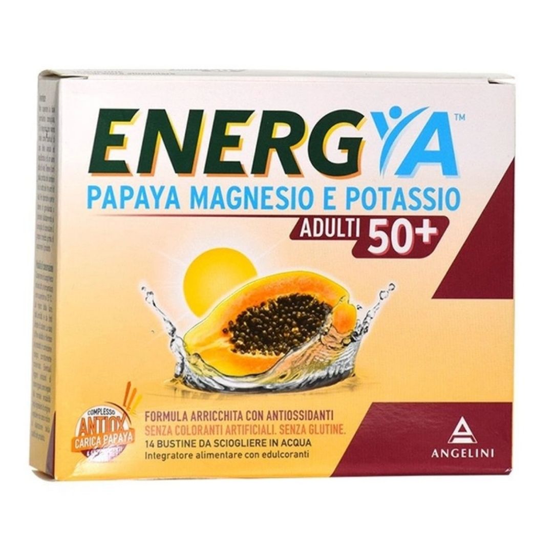 Energya Papaya Integratore di Magnesio e Potassio 50+ 14 Buste