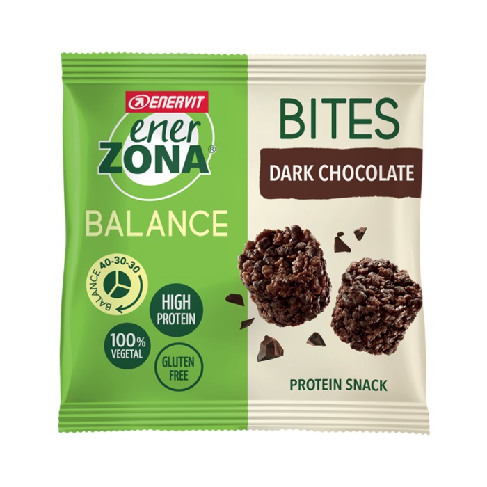 Enerzona Minirock Noir Snack di Soia Ricoperti di Cioccolato Fondente 1 Busta