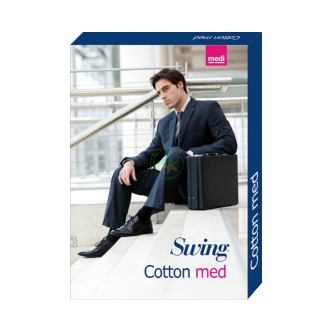 Medi Cotton Med Gambaletto Uomo 70 Den (15mmhg) Colore Marine Taglia 5