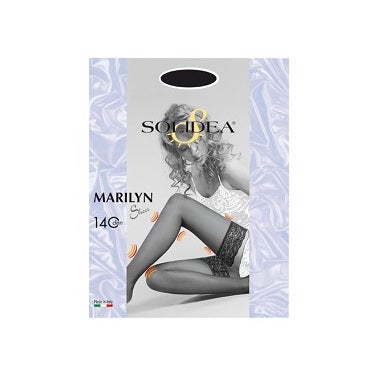 Calza Autoreggente Marilyn 70 Denari Punta Aperta Preventiva Nero 2-m