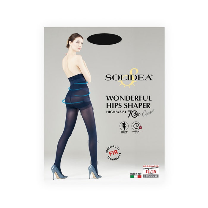 Solidea By Calzificio Pinelli Collant Vita Alta 70 Den Opaco Smc9 Nero 4-l