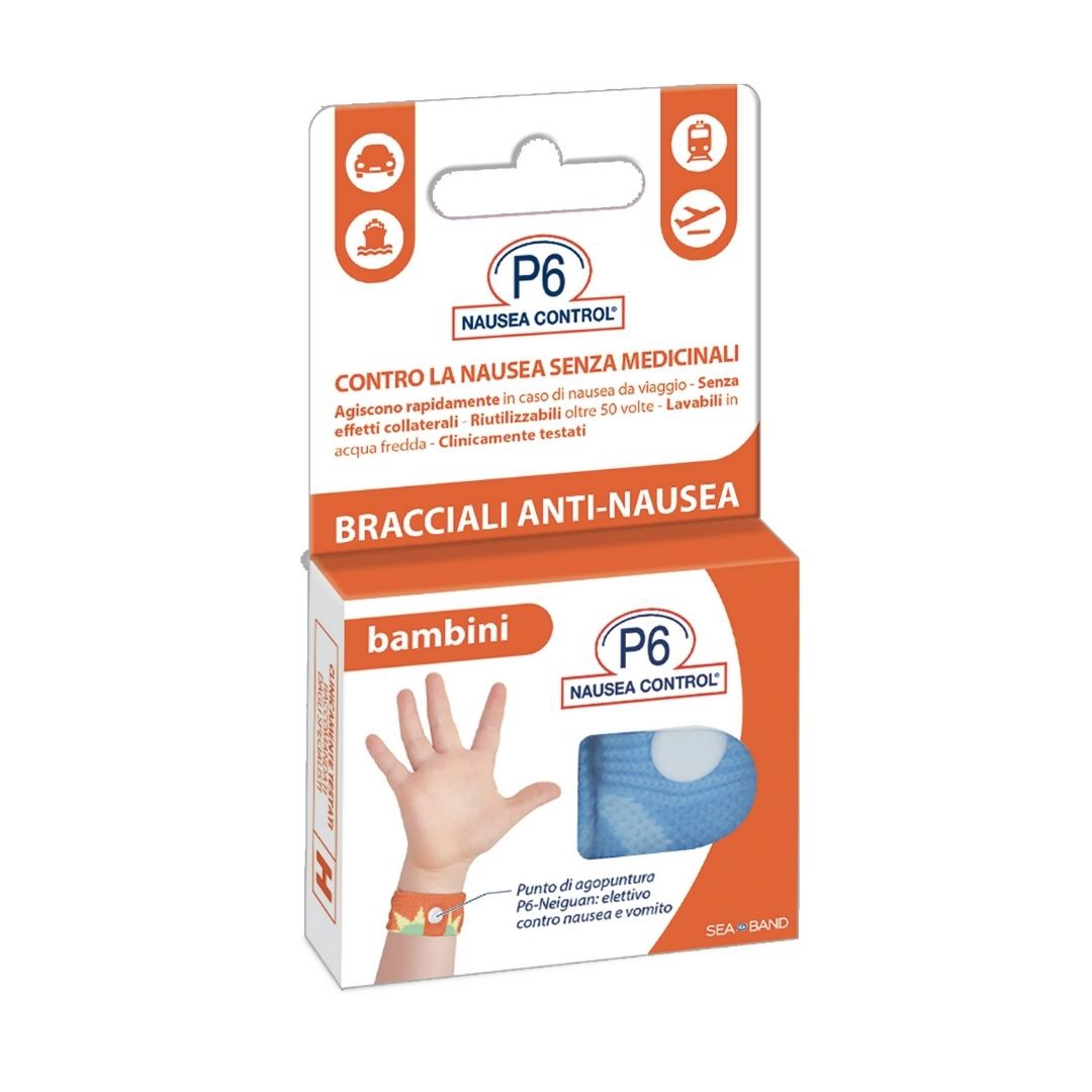 P6 Nausea Control Bracciali Anti Nausea per Bambini 2 Pezzi