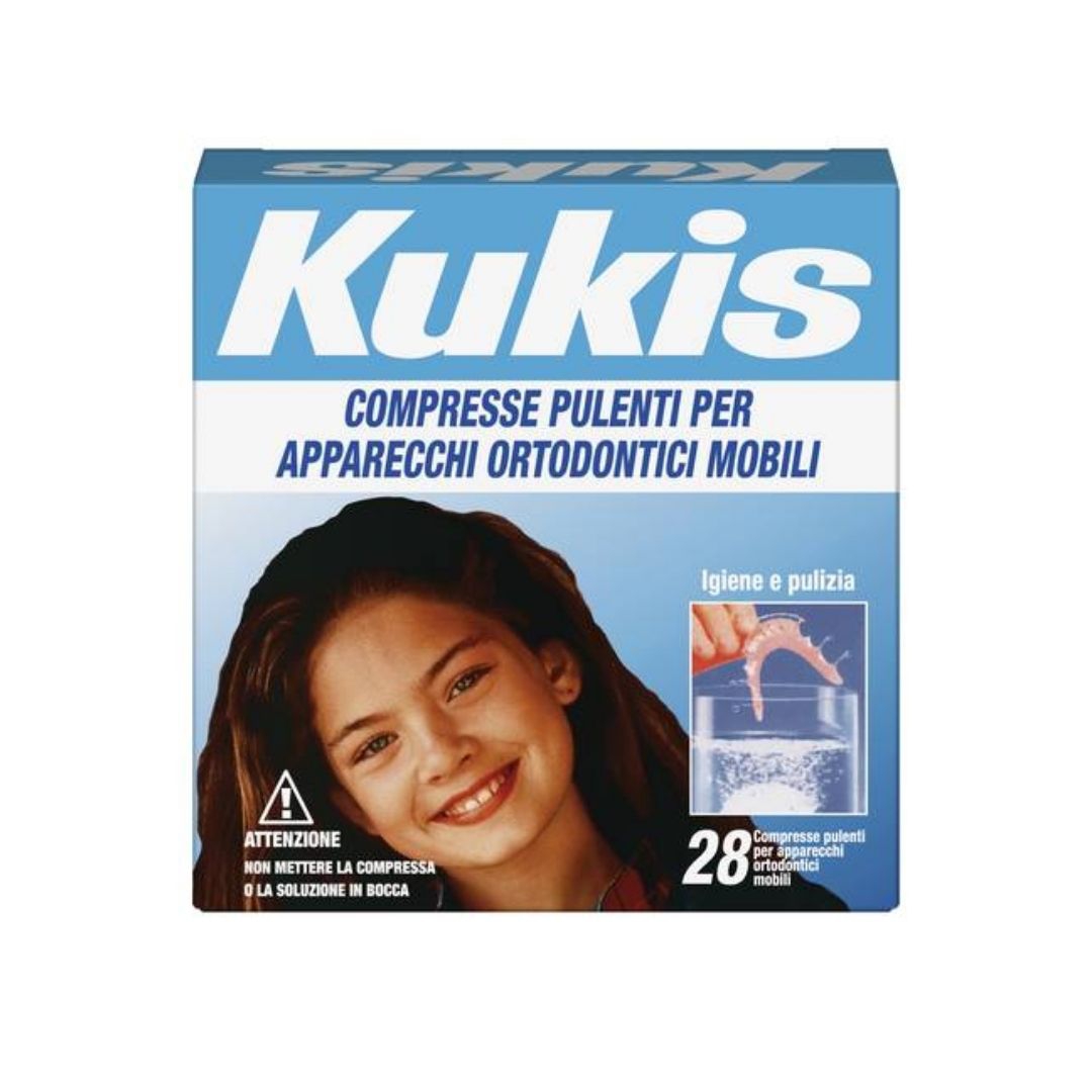 Kukis Cleanser 28 Compresse Per Pulizia Apparecchi Ortodontici