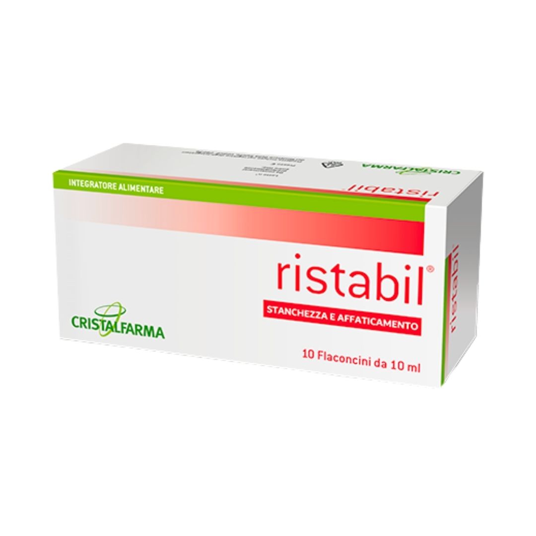 Cristalfarma Ristabil Integratore Stanchezza e Affaticamento 10 Flaconcini 10 ml